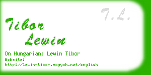 tibor lewin business card